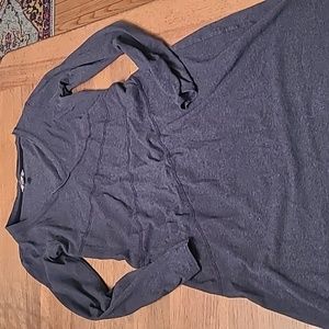 Athleta Dark Gray Midi-Length Stretchy Dress, size M